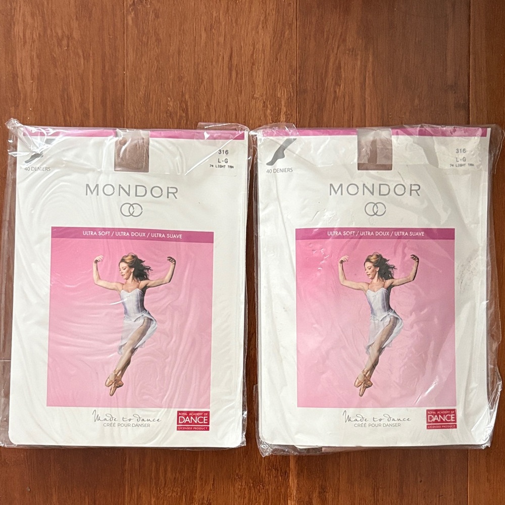 Two pairs: Mondor Ultra Soft Dance Tights